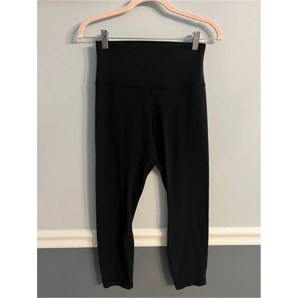 Lululemon Align High Rise Cropped Athletic Leggings Black 24” Yoga Athletic